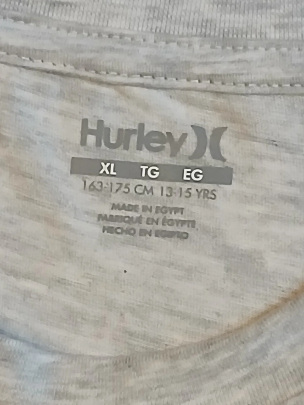HURLEY T- Shirt BOYS Short Sleeve Soft T-Shirt- Gray -Size XL New!